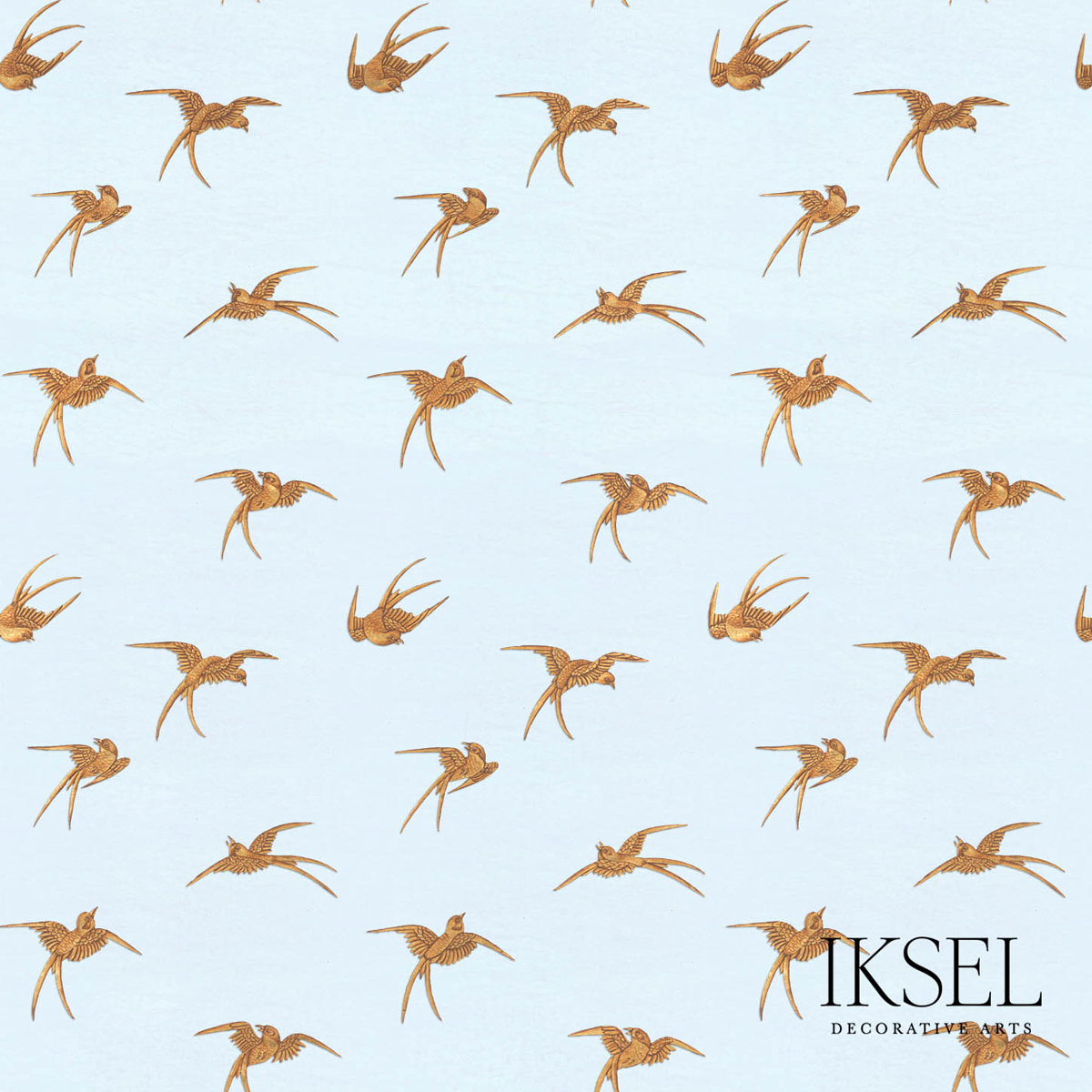 JAPANESE BIRDS — SKY BLUE-GOLD