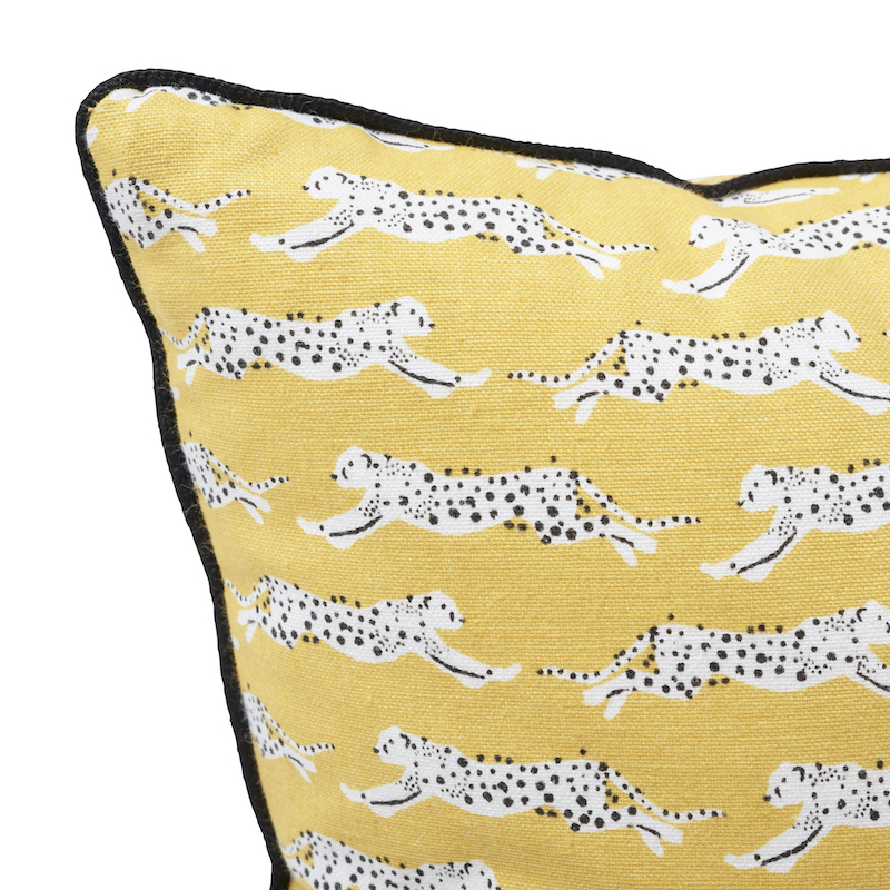 Leaping Leopards - Yellow Fabrics | Schumacher