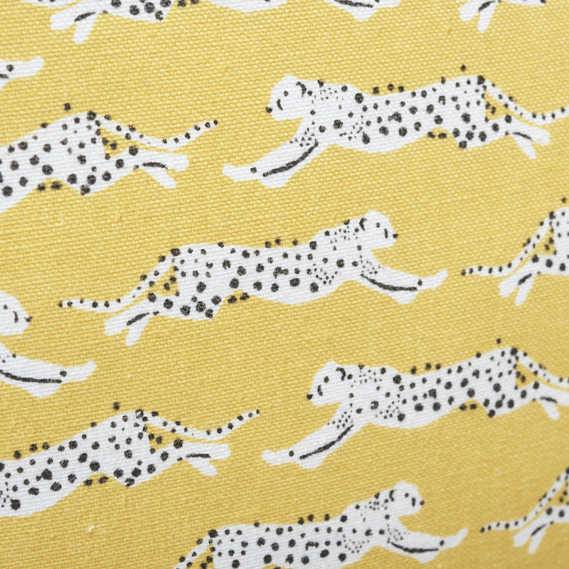 Leaping Leopards - Yellow Fabrics | Schumacher