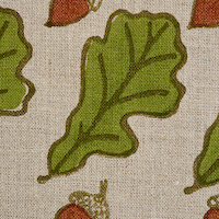 Oak Hand Block Print - Green Fabrics | Schumacher