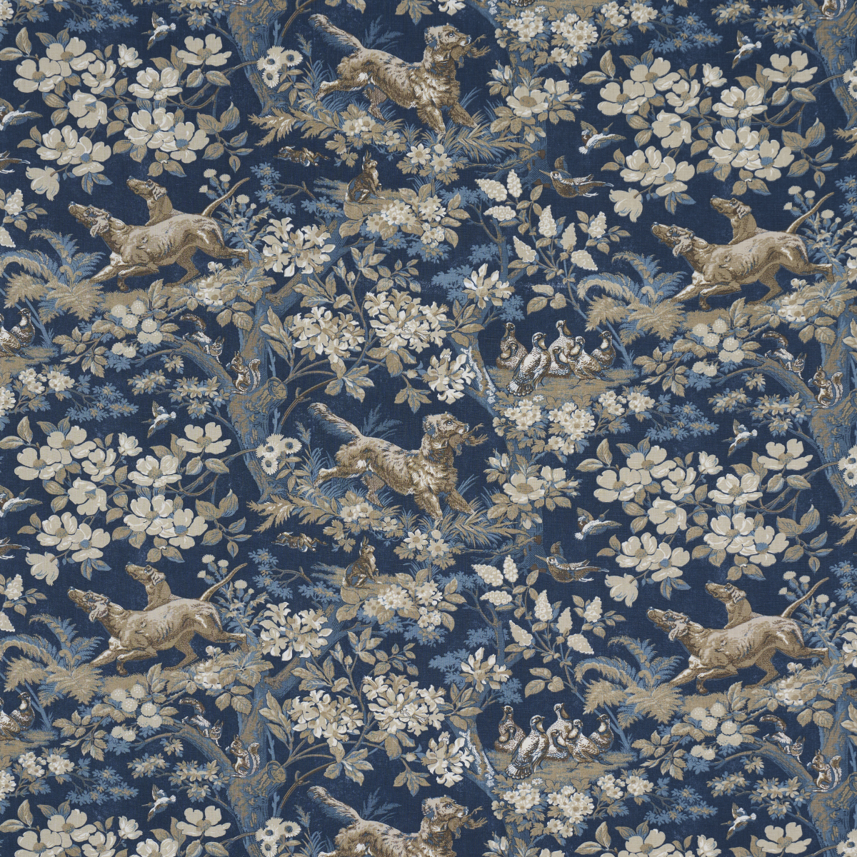 Hound Meadow - Sepia Fabrics | Schumacher