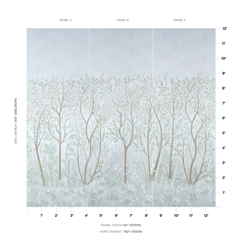 Brindille Golden Accented Panel Set