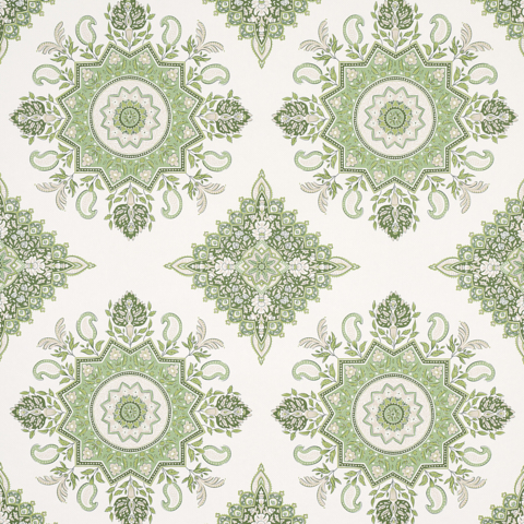 Montecito Medallion Wallpapers - Leaf Green