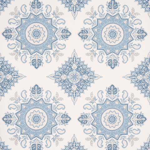Montecito Medallion Wallpapers - China Blue
