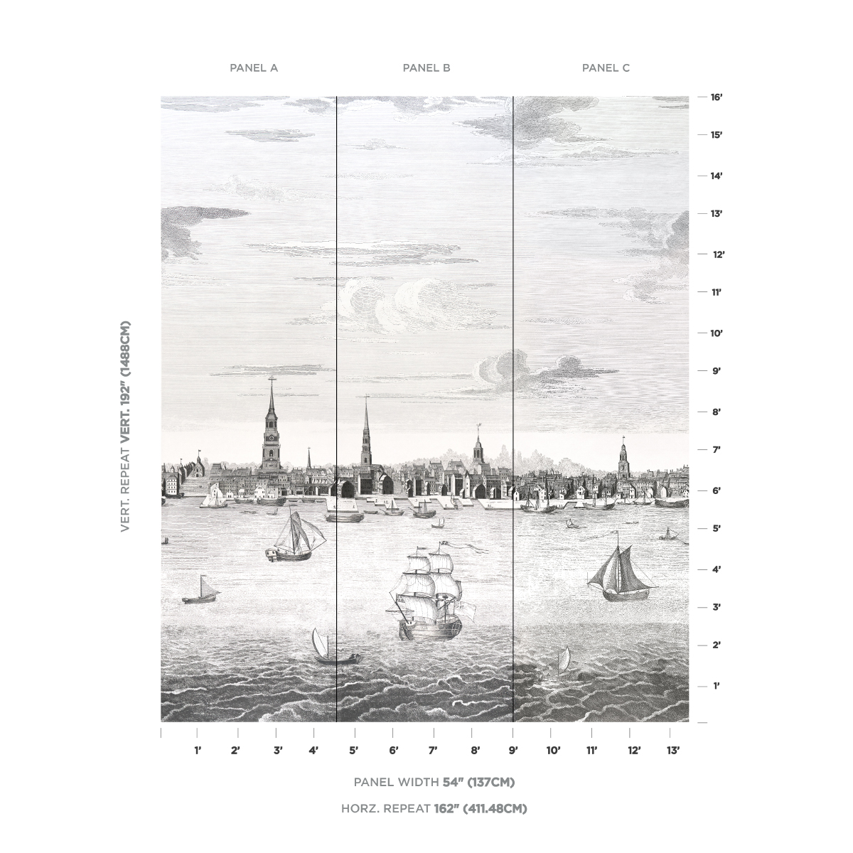 Philadelphia Harbor 3 Panel Set