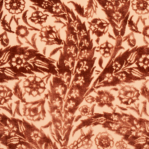 Saz Paisley Silk Velvet