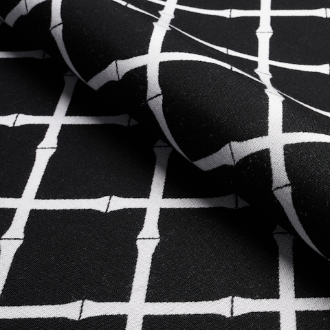 Bamboo Trellis Indoor/Outdoor - Black Fabrics | Schumacher