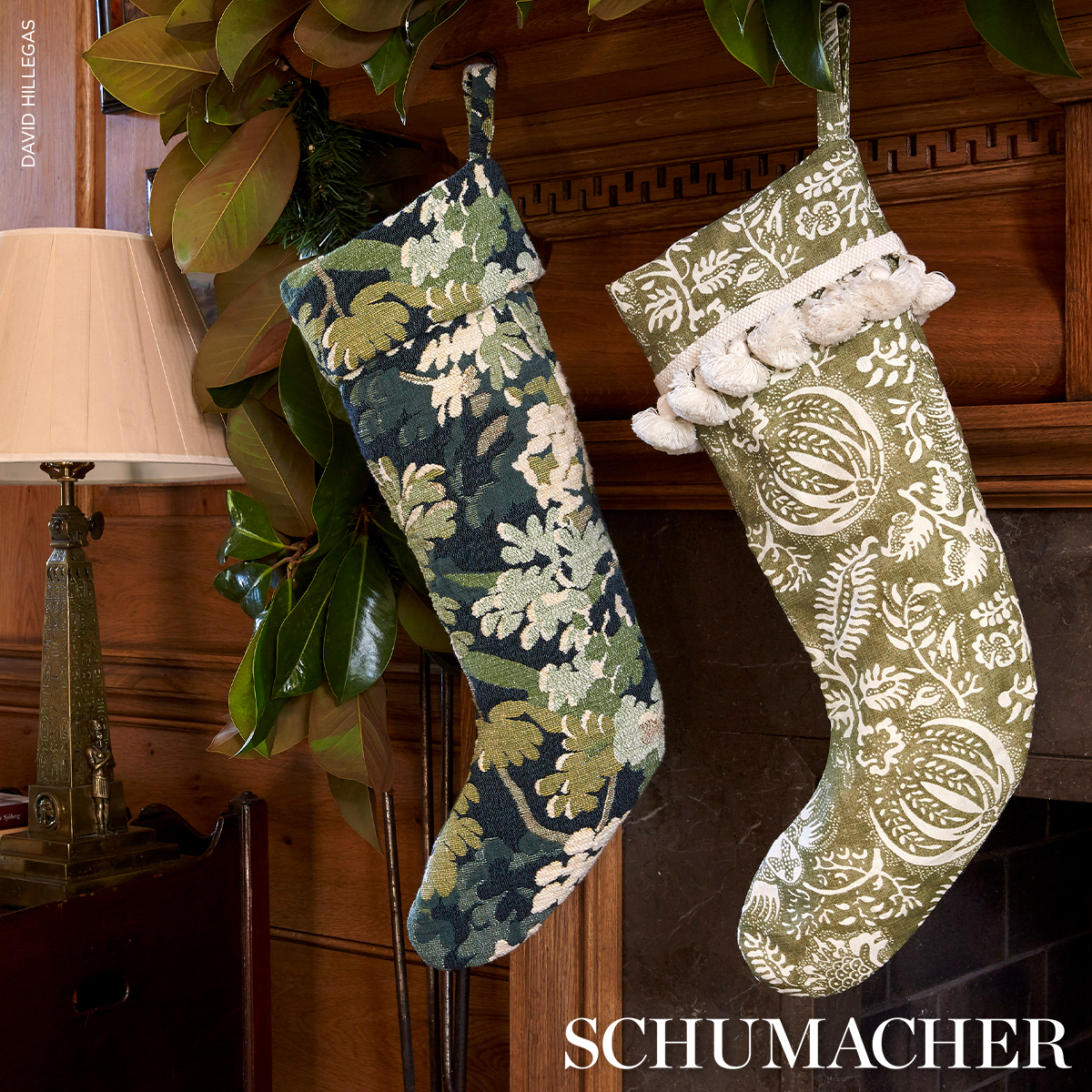 Pomegranate Print Stocking