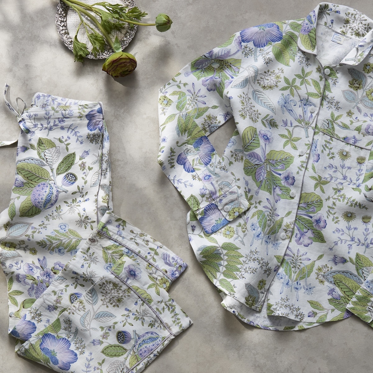 Pomegranate Linen Pajama Set