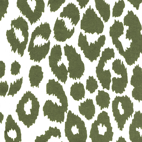 Iconic Leopard - Green Fabrics | Schumacher