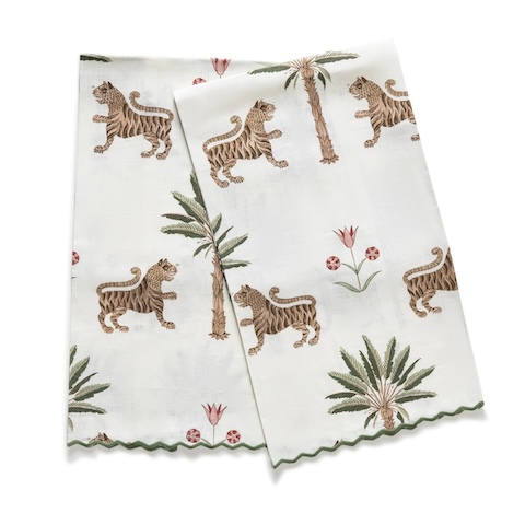Tiger Palm Guest Towel, Set Of 2