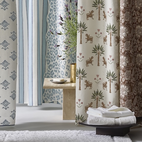 Tiger Palm Shower Curtain