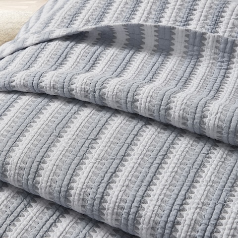 Apollo Stripe Matelassé Coverlet