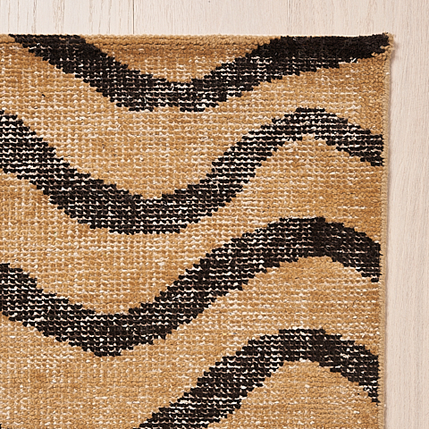 Zebre Hand-Knotted Rug - Brown & Black Rugs