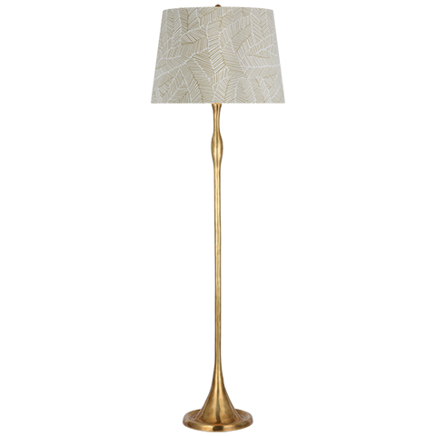 Romero Floor Lamp, Antique Brass