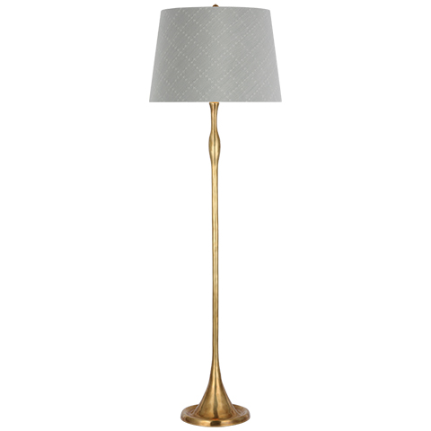 Romero Floor Lamp, Antique Brass