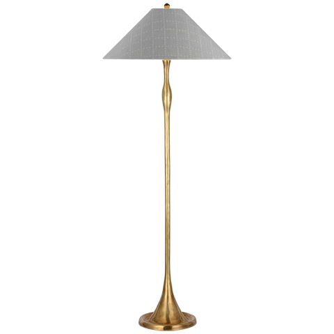 Romero Floor Lamp, Antique Brass