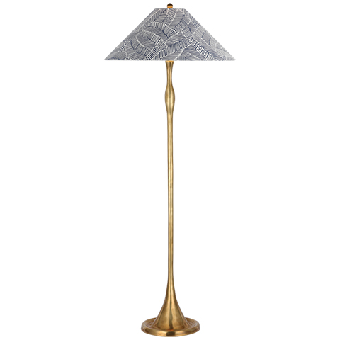 Romero Floor Lamp, Antique Brass