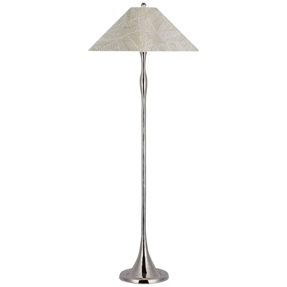 Romero Floor Lamp, Polished Nickel