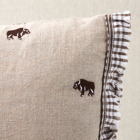 Buffalo Embroidery Pillow