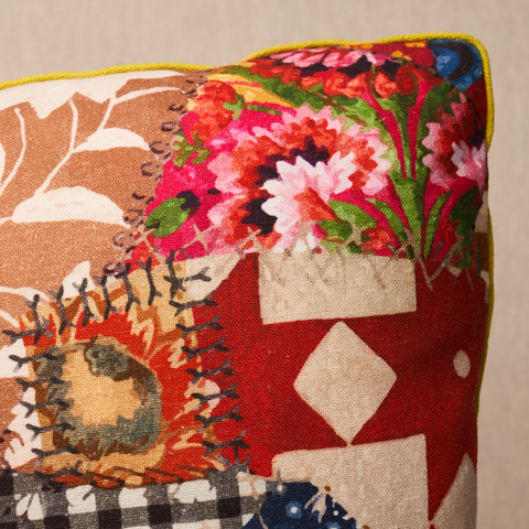 Hotch Potch Crazy Quilt Pillow