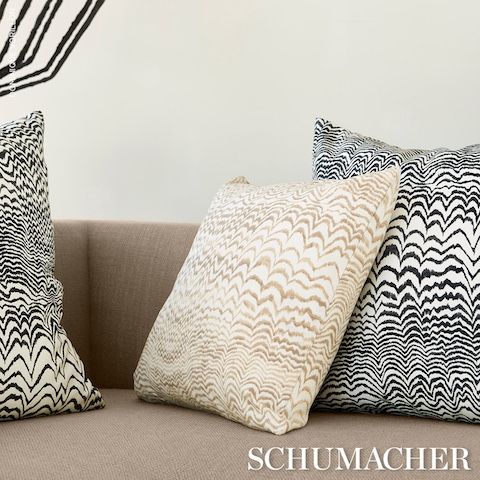 Ink Wave Print I/O Pillow