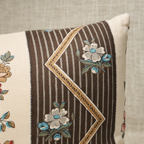 Sylvain Floral Stripe Pillow