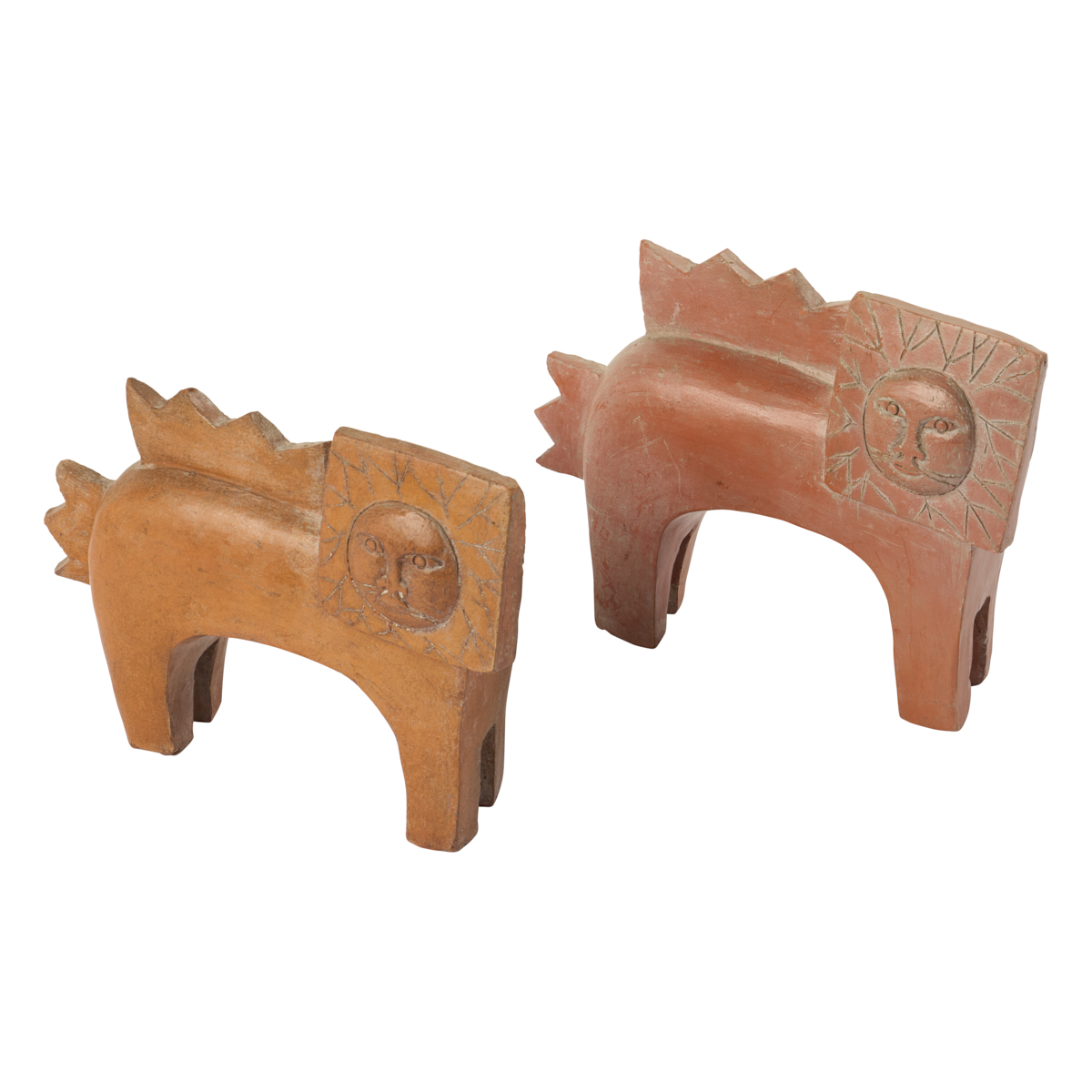 Mid-C Ceramic Lion Book Ends