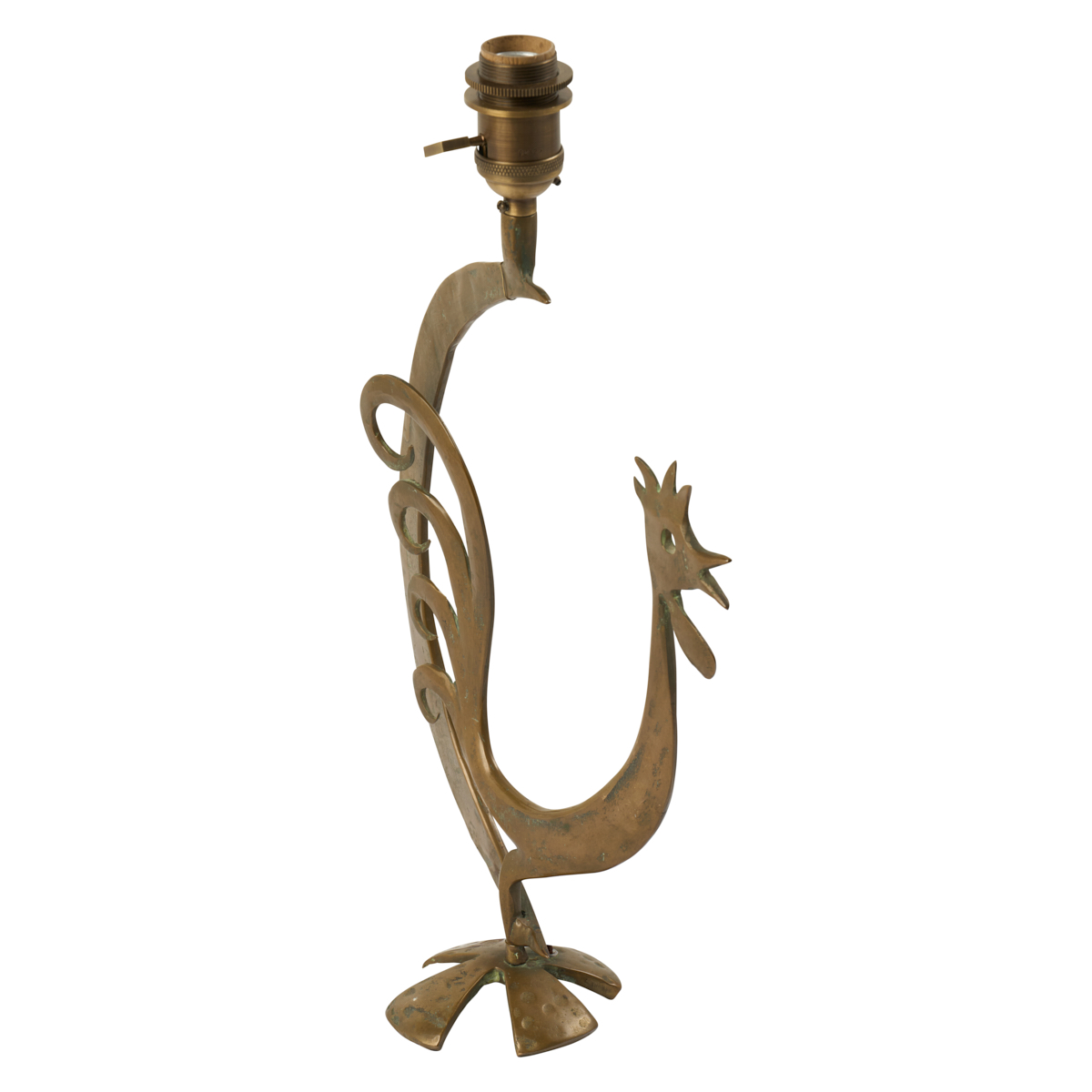 Vintage Bonze Rooster Lamp