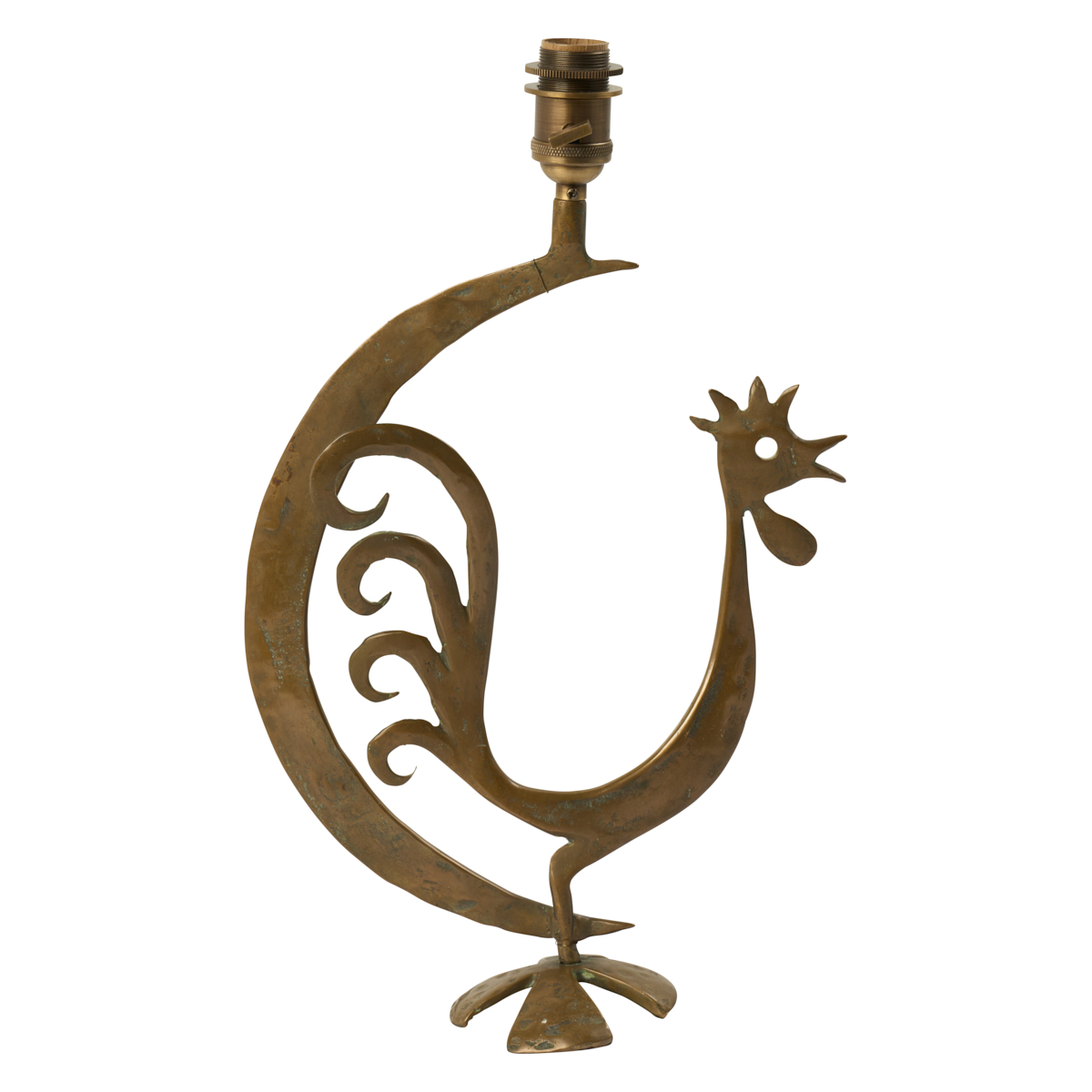Vintage Bonze Rooster Lamp
