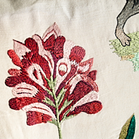 Royal Silk Embroidery Pillow A