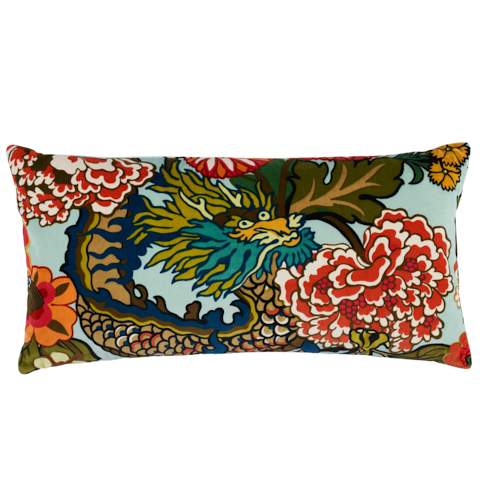Chiang Mai Dragon Velvet Pillow