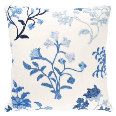 Raleigh Crewel Embroidery Pillow A