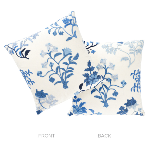 Raleigh Crewel Embroidery Pillow A