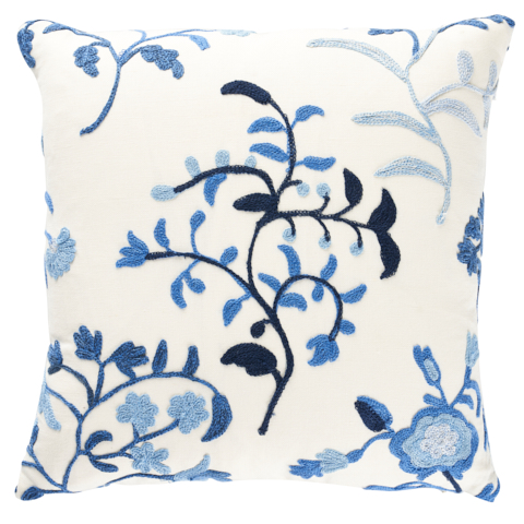 Raleigh Crewel Embroidery Pillow B
