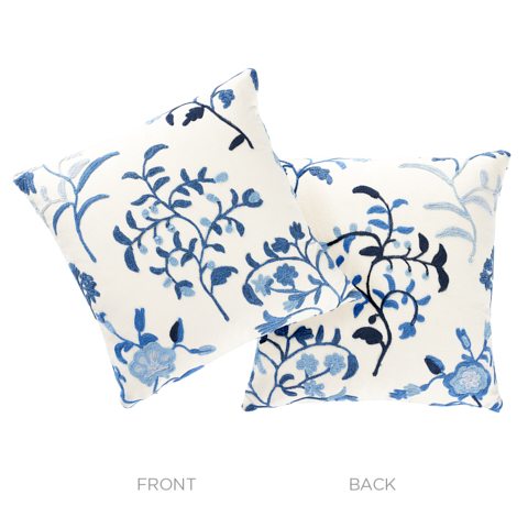 Raleigh Crewel Embroidery Pillow B