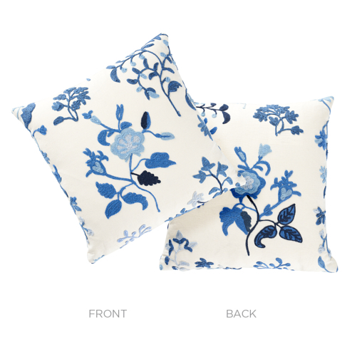 Raleigh Crewel Embroidery Pillow C
