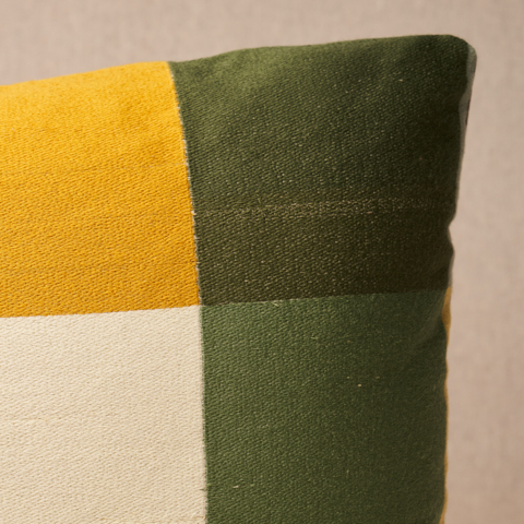 Embroidered Tile Pillow