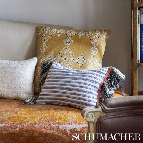 Rag Rug Hand Woven Stripe Pillow