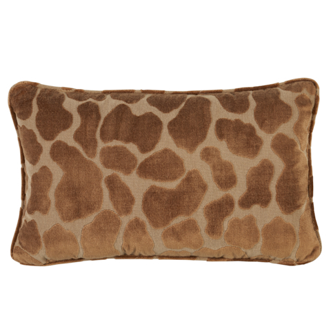 Giraffe Velvet Pillow