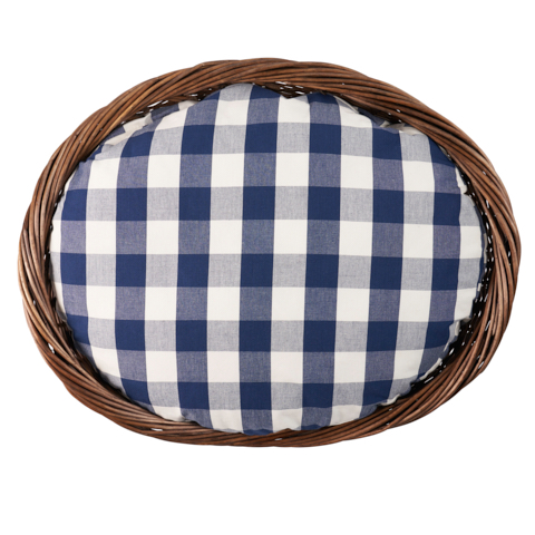 Camden Cotton Check Dog Bed
