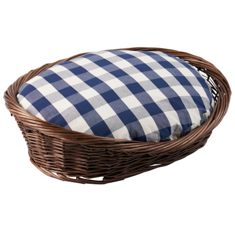 Camden Cotton Check Dog Bed