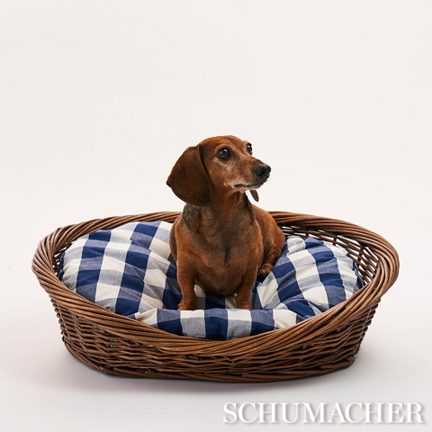 Camden Cotton Check Dog Bed
