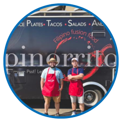 pinorrito food truck with owner