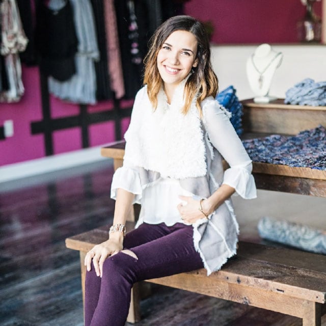 Woman wearing new brands from Scout and Molly's