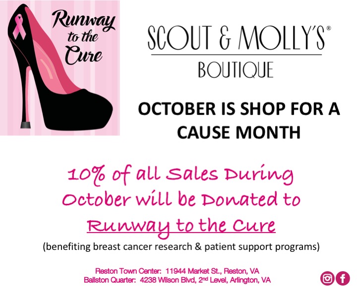 October is Shop for a Cause Month at Scout & Molly’s Boutique