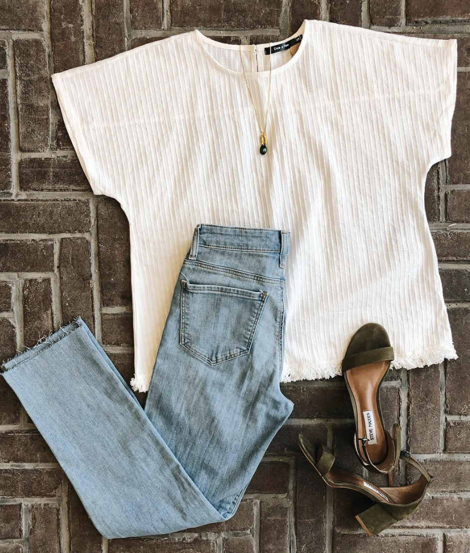 New Looks for Spring | Mavi Light Colored Denim Jeans with Doe and Rae Top Mavi Light Colored Denim Jeans with Doe and Rae Top