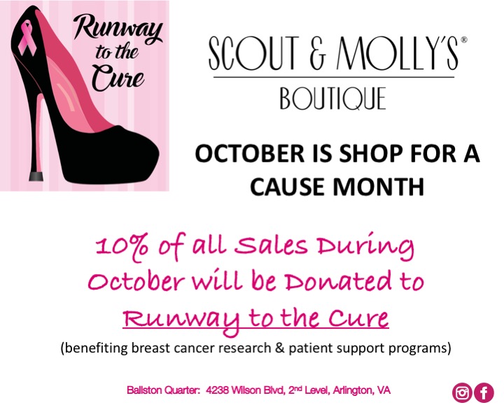 October is Shop for a Cause Month at Scout & Molly’s Boutique