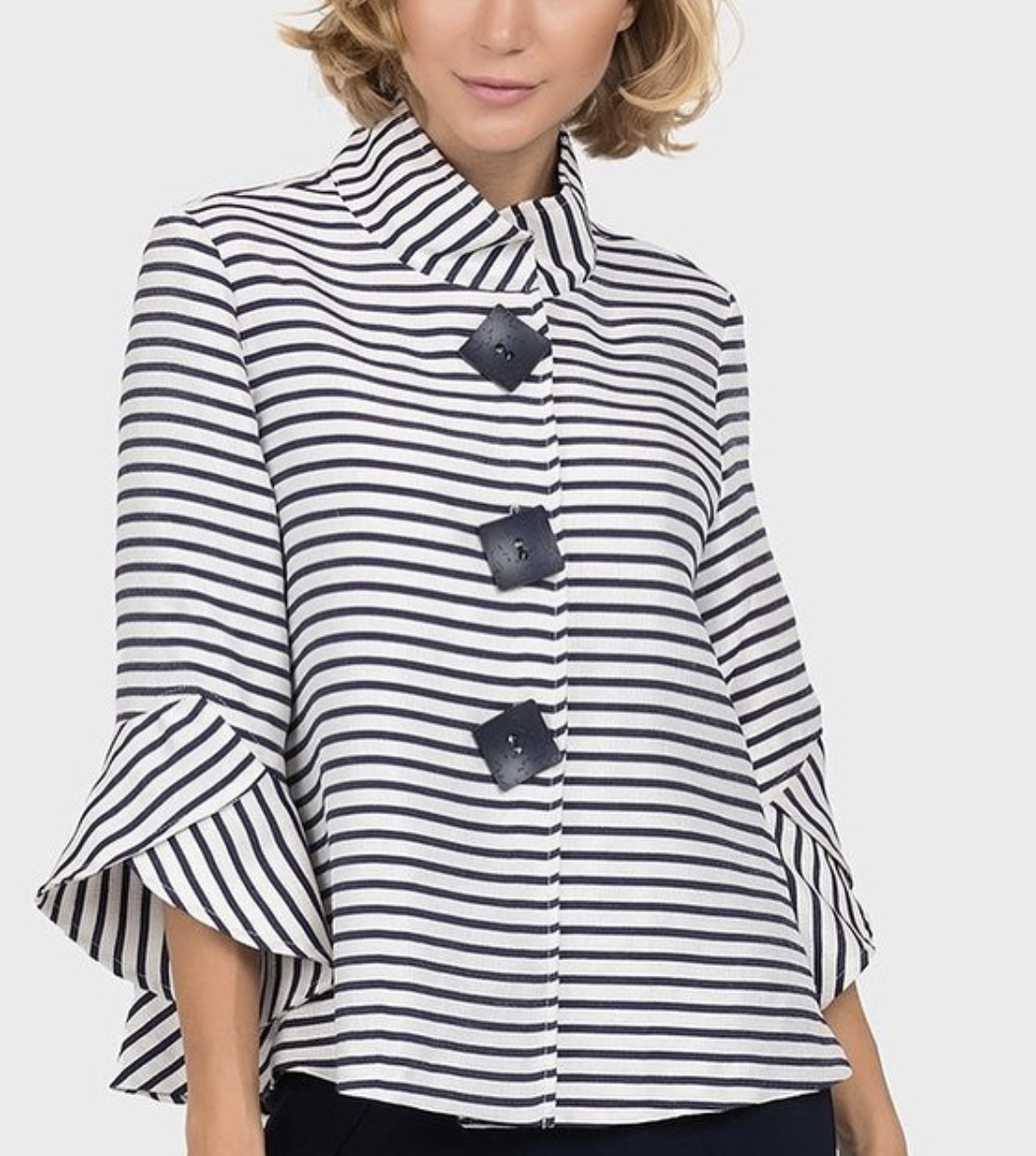 New Looks for Spring | Joseph Ribkoff Black & White Striped Top Joseph Ribkoff Black & White Striped Top