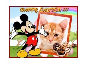 Moldura - Feliz Pascoa Mickey